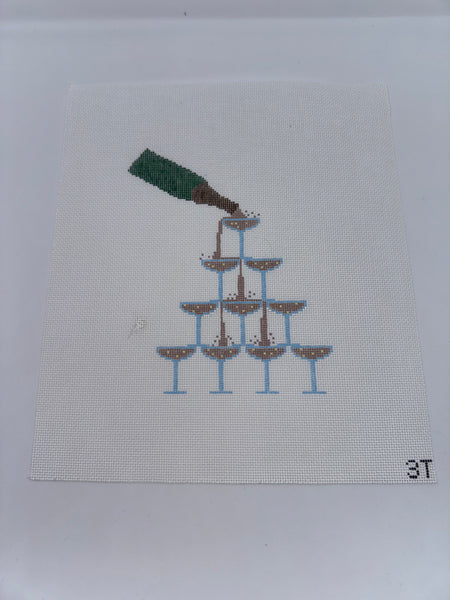 Champagne Tower Needlepoint canvas