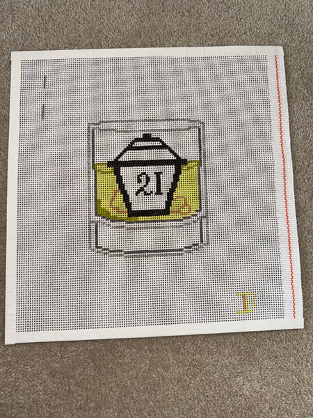 21 Club whiskey glass