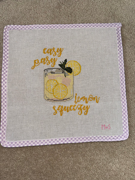 Easy Peasy Lemon Squeezy Needlepoint Canvas