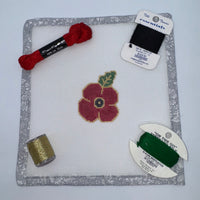 Needlepoint Rememberance Poppy - Canvas and Kit
