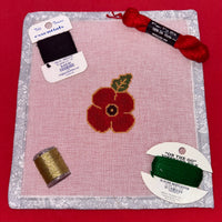 Needlepoint Rememberance Poppy - Canvas and Kit