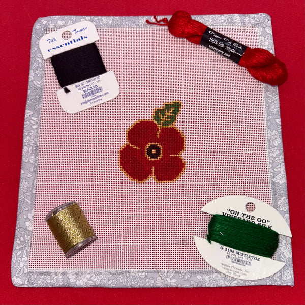Needlepoint Rememberance Poppy - Canvas and Kit