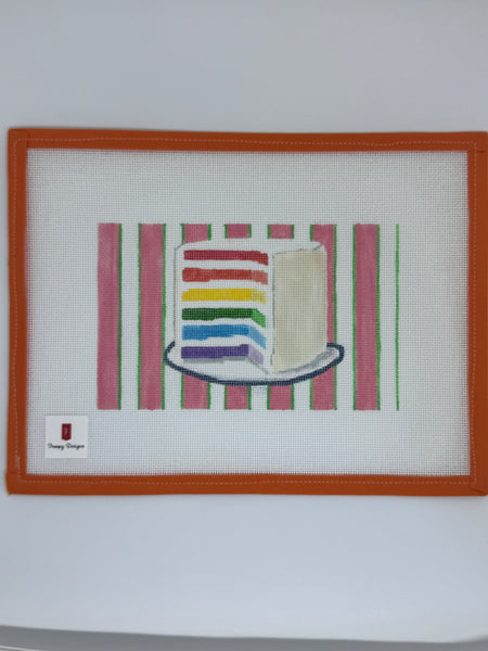 Rainbow Cake Needlepoint Canvas